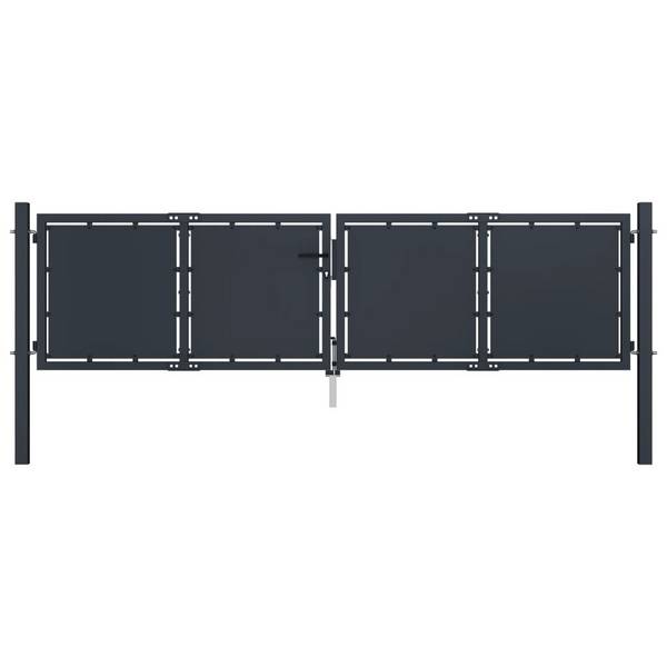 Gartentor Stahl 300×100 cm Anthrazit