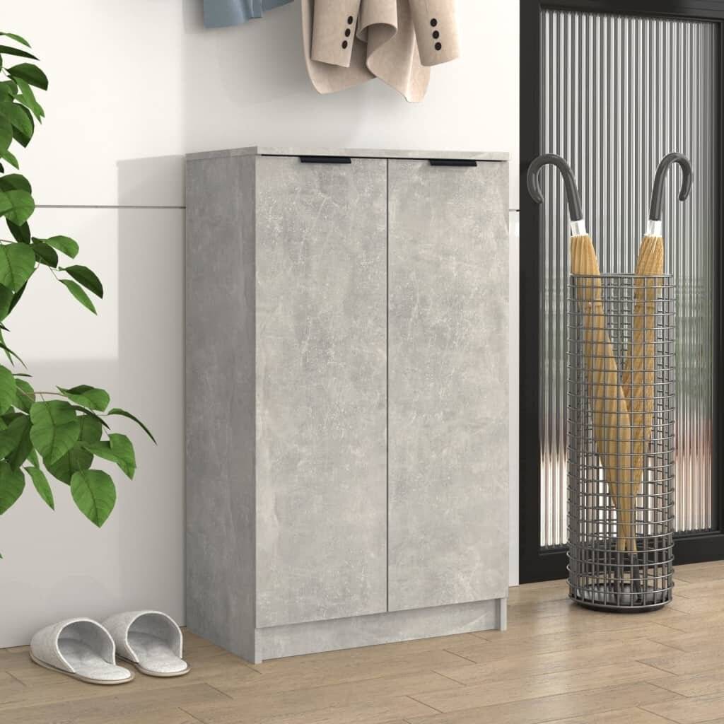 Schuhschrank Betongrau 59x35x100 cm Holzwerkstoff-0