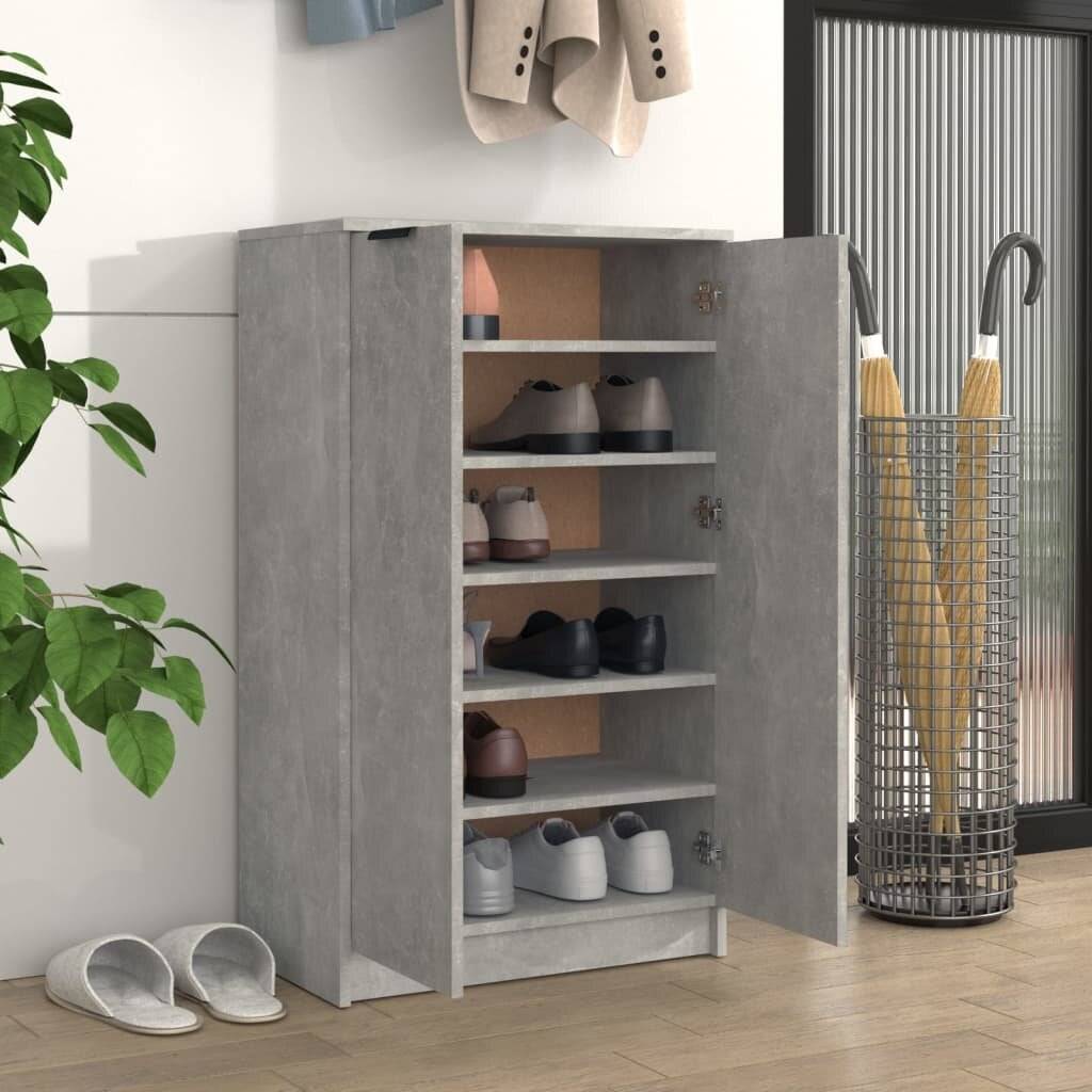 Schuhschrank Betongrau 59x35x100 cm Holzwerkstoff-2