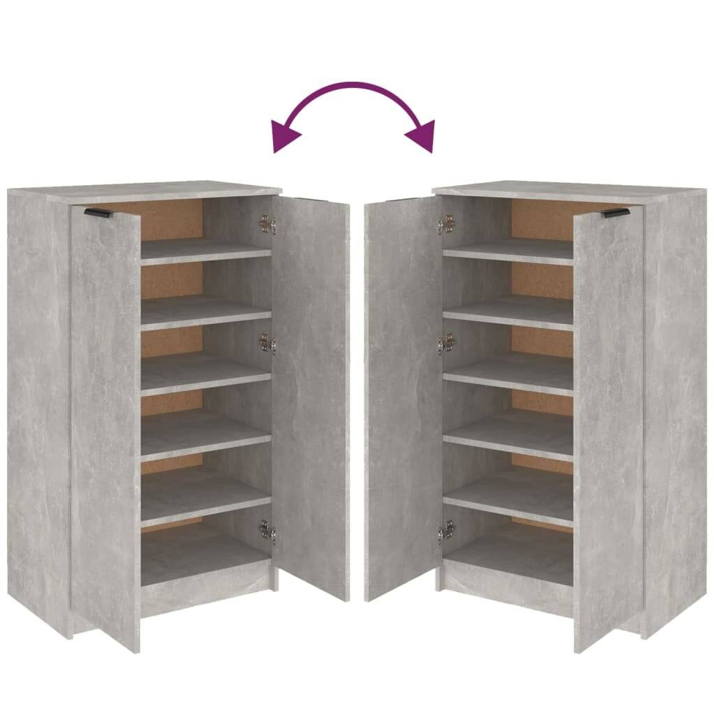 Symbolbild für Schuhschrank Betongrau 59x35x100 cm Holzwerkstoff