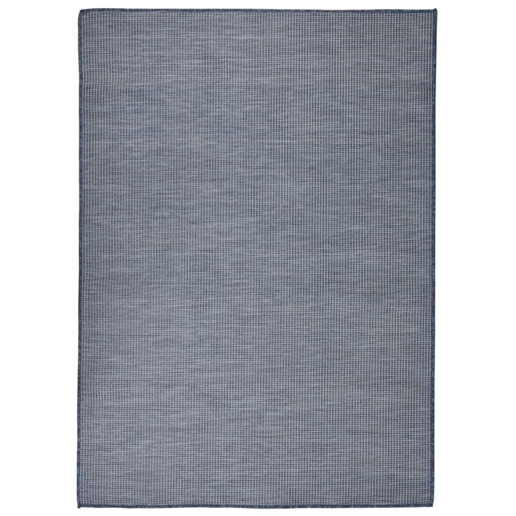 Outdoor-Teppich Flachgewebe 200x280 cm Blau-0
