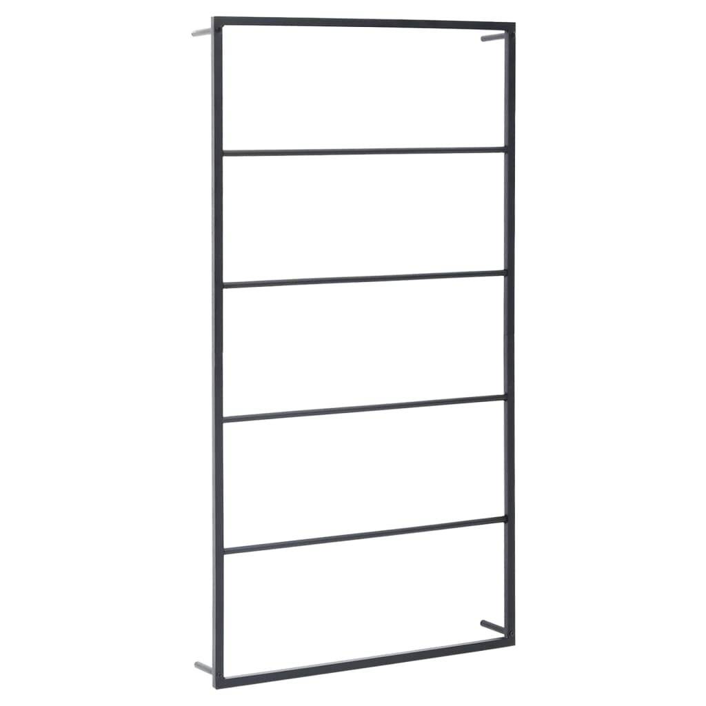 Handtuchständer Schwarz 60x10x116 cm Stahl-1