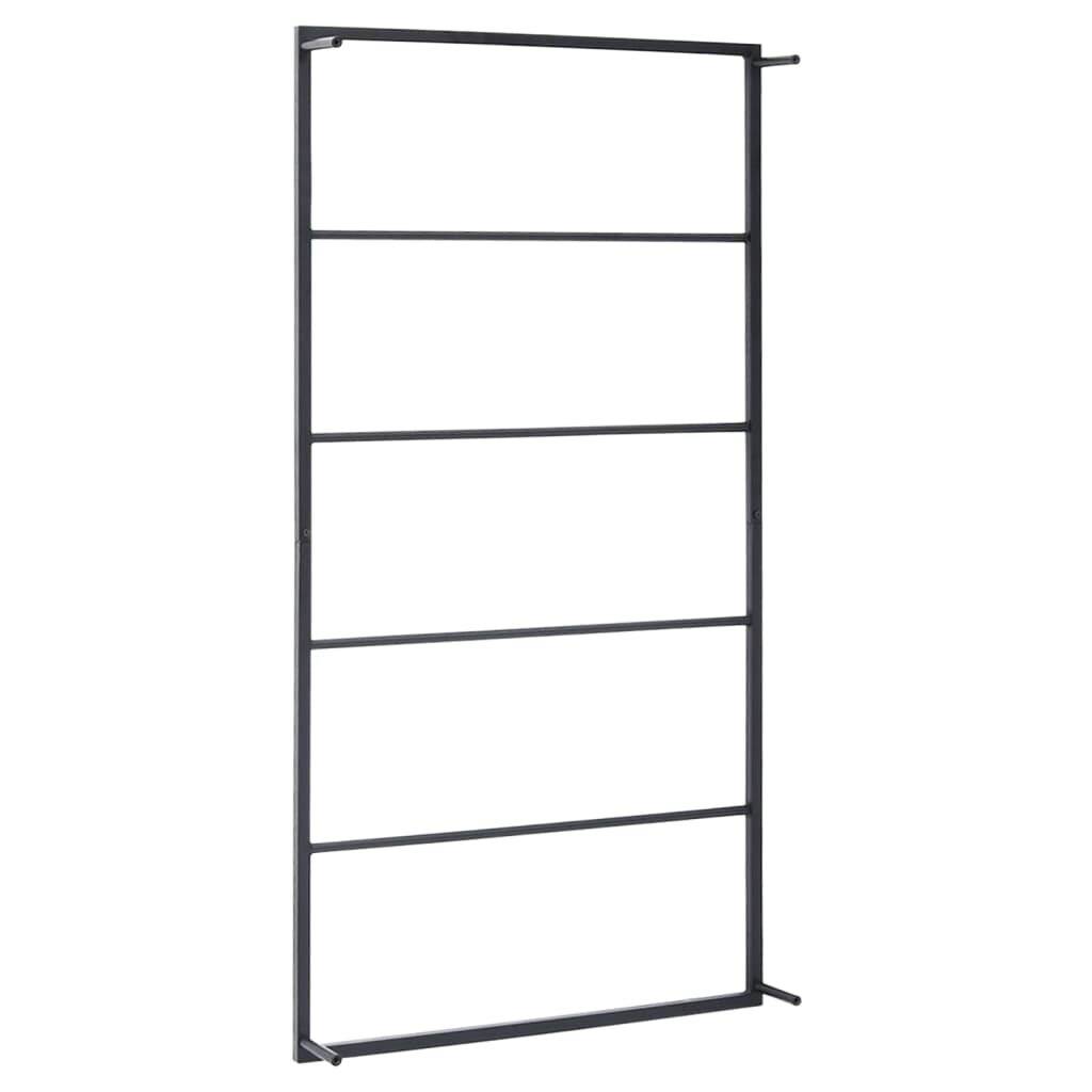 Handtuchständer Schwarz 60x10x116 cm Stahl-3