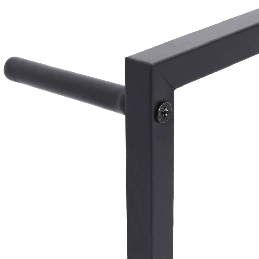 Handtuchständer Schwarz 60x10x116 cm Stahl-4