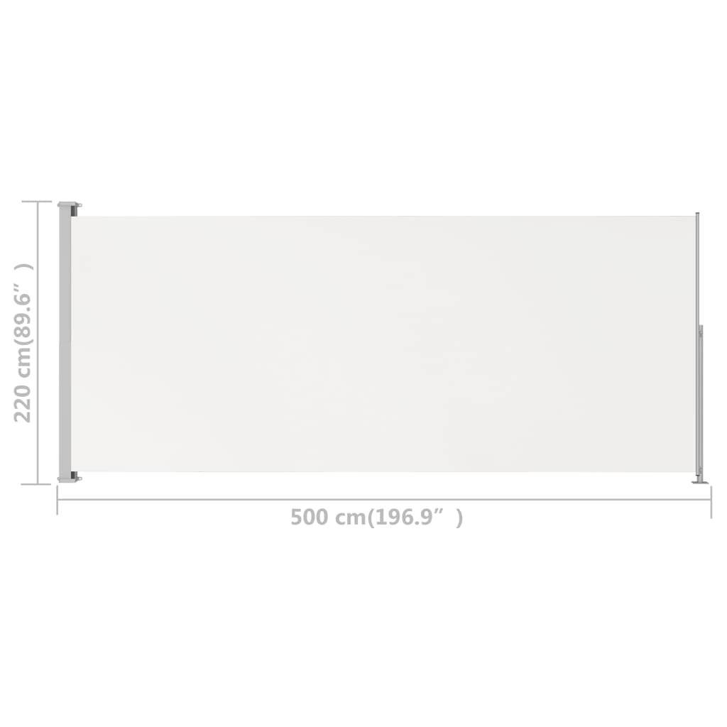 Ausziehbare Seitenmarkise 220x500 cm Creme-6