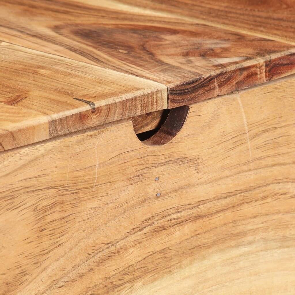 Schminktisch mit Spiegel 112x45x76 cm Akazie Massivholz-1