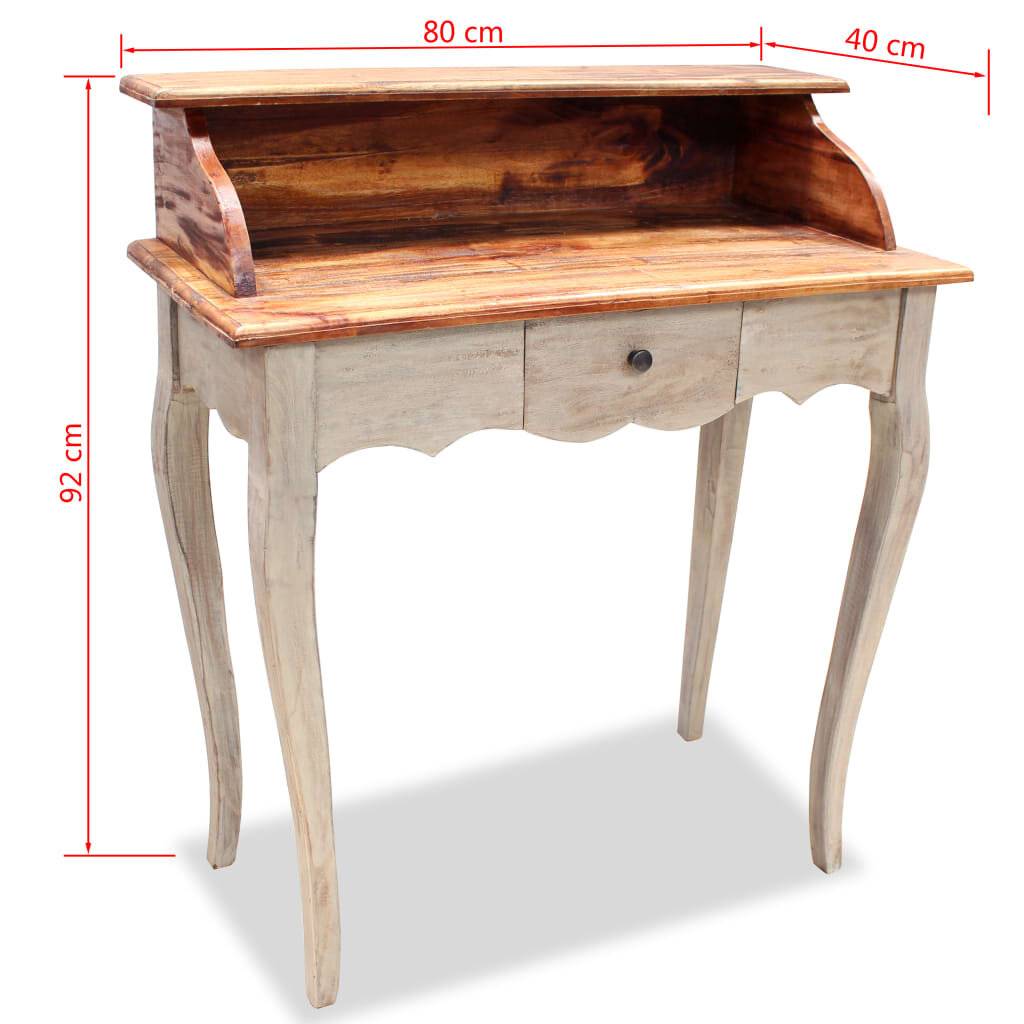 Schreibtisch Altholz Massiv 80 x 40 x 92 cm-4
