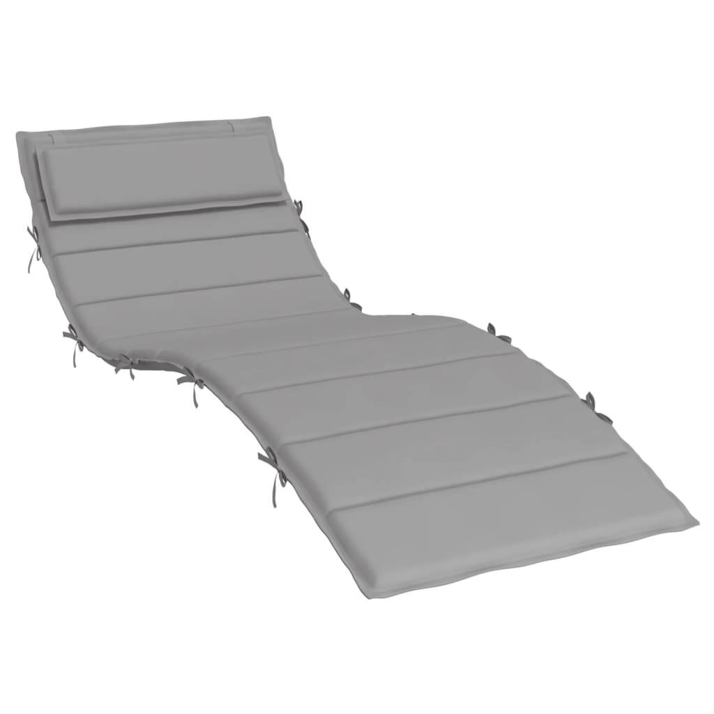 Sonnenliegen-Auflage Grau 180x60x3 cm Oxford-Gewebe-1