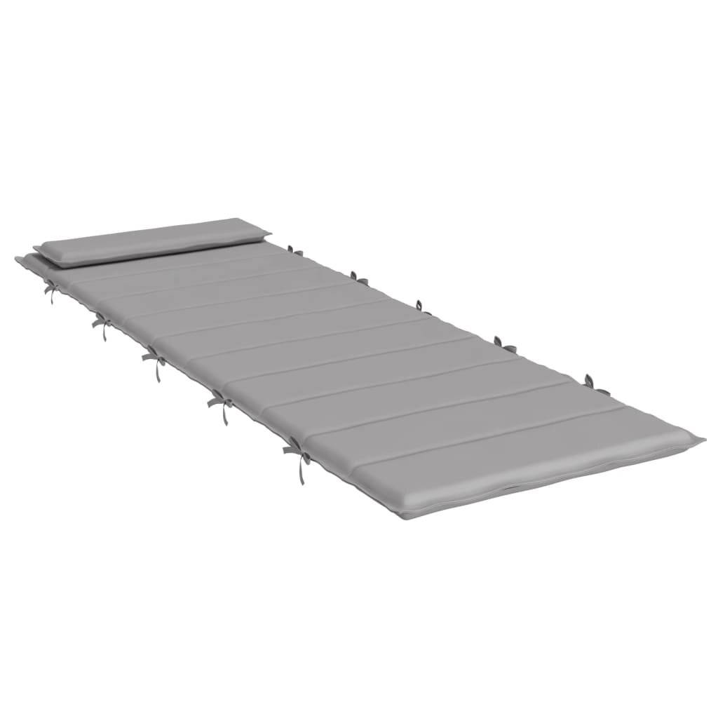 Sonnenliegen-Auflage Grau 180x60x3 cm Oxford-Gewebe-3