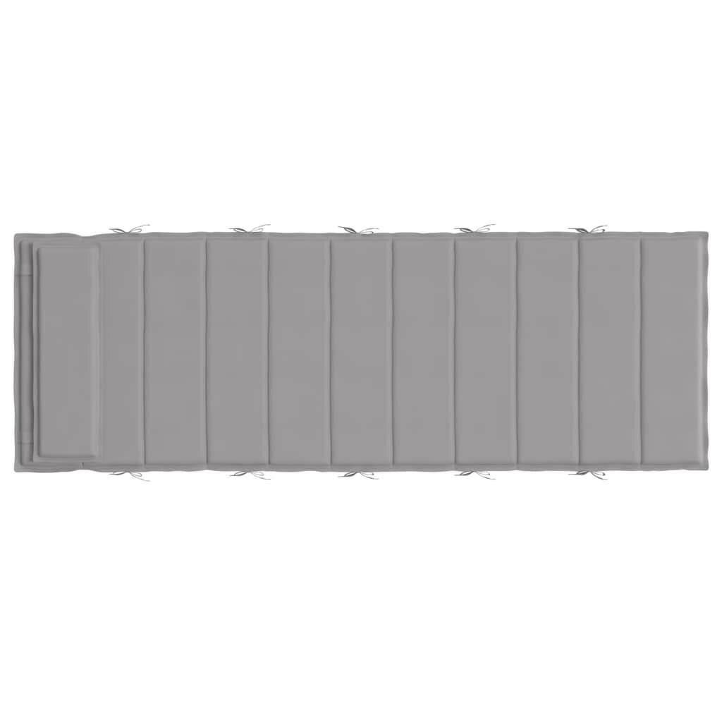 Sonnenliegen-Auflage Grau 180x60x3 cm Oxford-Gewebe-4