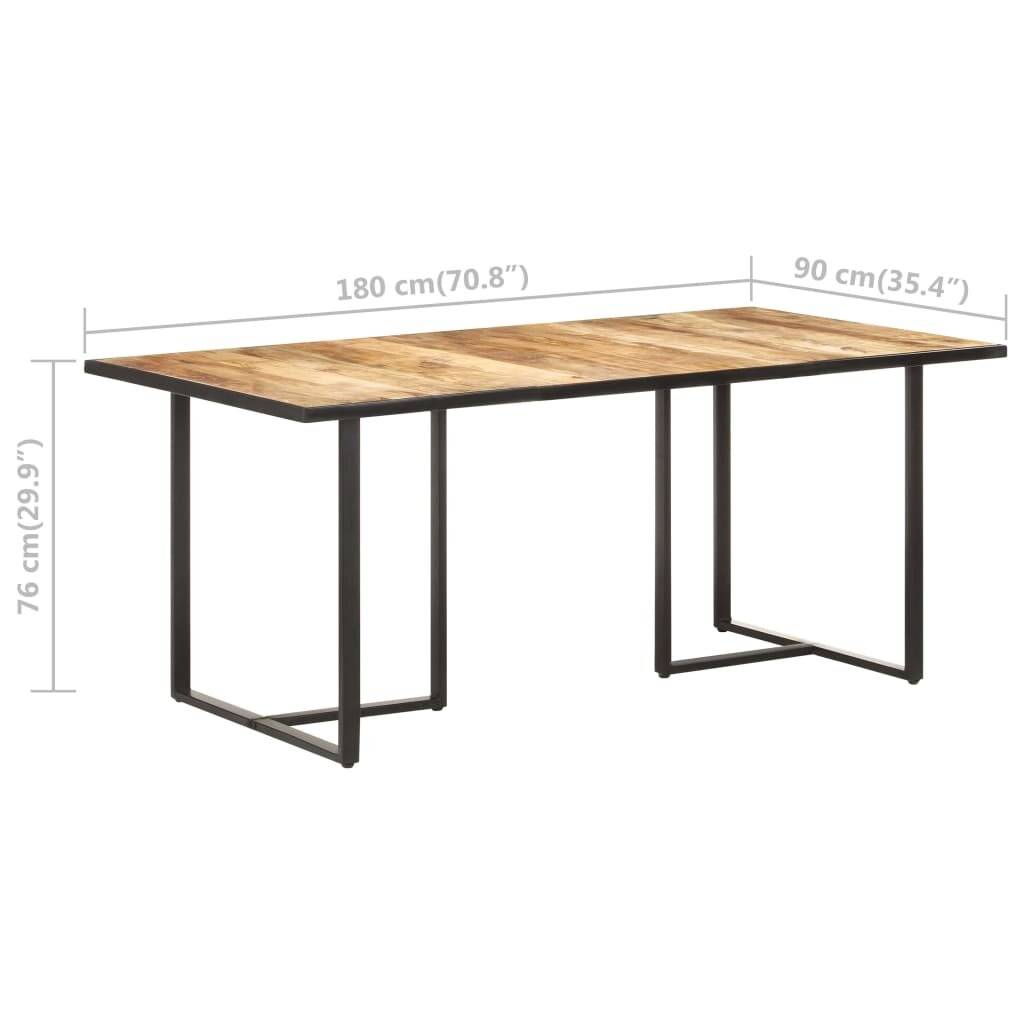 Esstisch 180 cm Raues Mangoholz-6