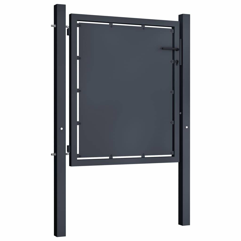Gartentor Stahl 100 x 75 cm Anthrazit-1