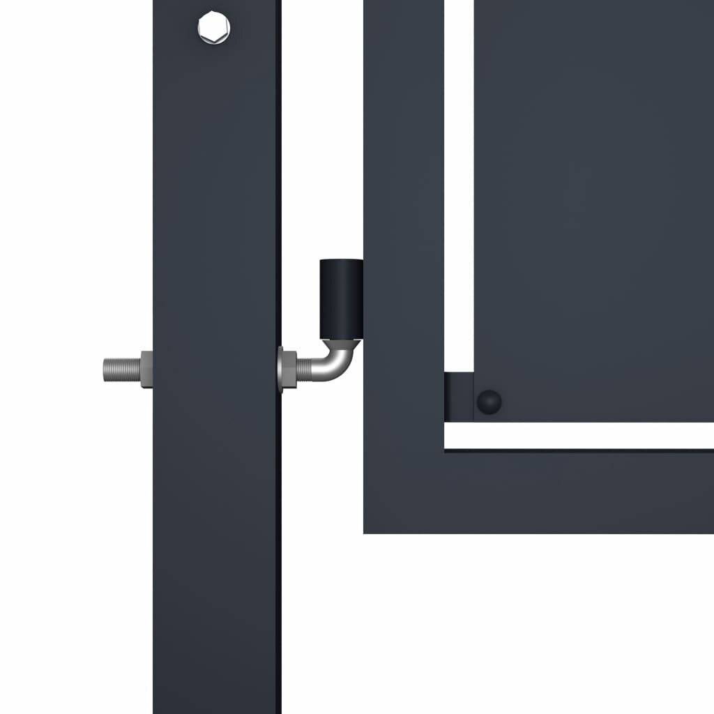 Gartentor Stahl 100 x 75 cm Anthrazit-2