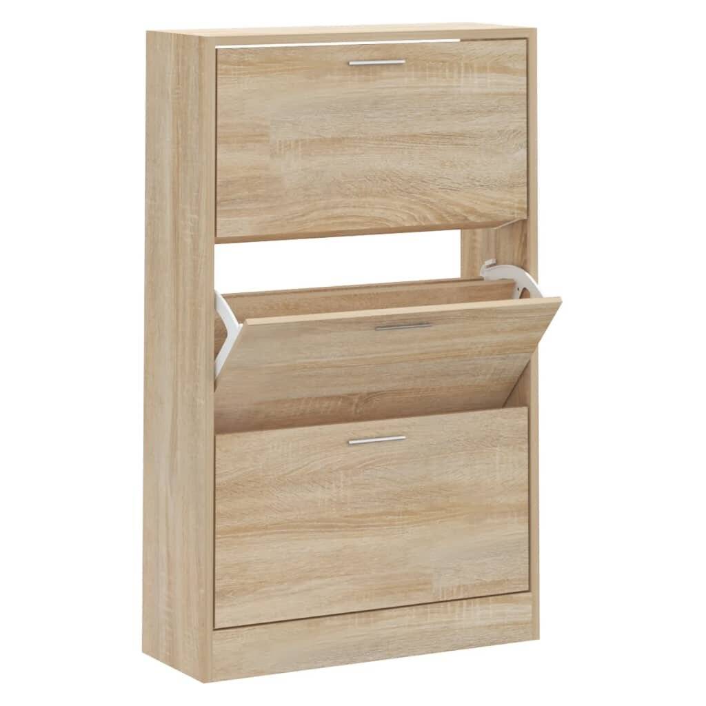 Schuhschrank Sonoma-Eiche 63x24x103 cm Holzwerkstoff-1