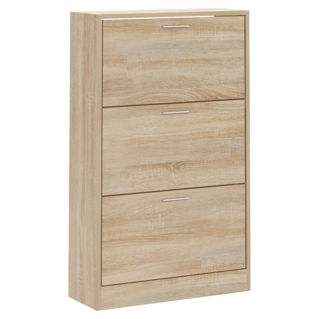 Schuhschrank Sonoma-Eiche 63x24x103 cm Holzwerkstoff-2