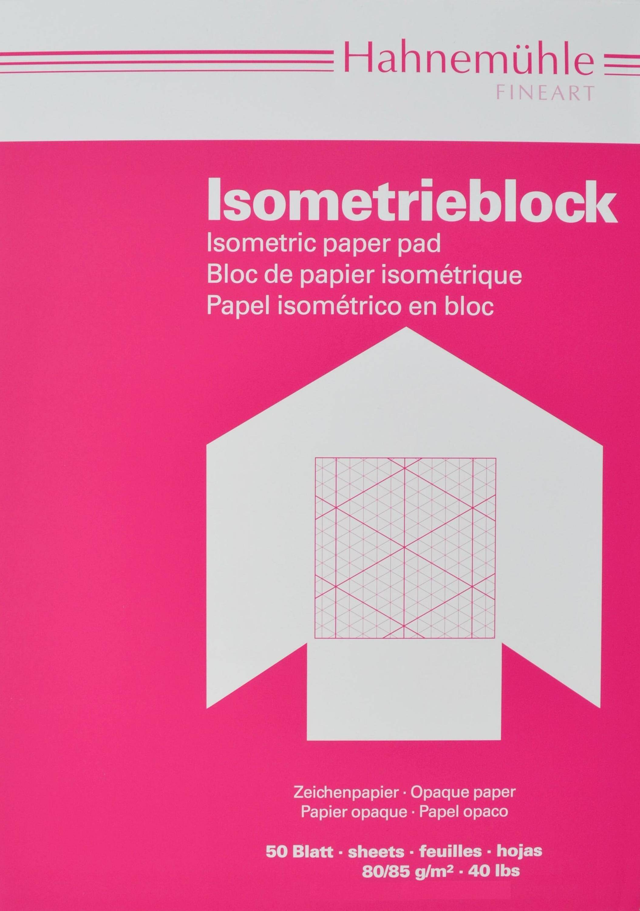 Hahnemühle Isometrieblock, A3, 80/85 g/mÂ², Druckfarbe: blau, 50 Blatt-1