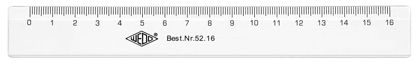 WEDO Lineal 16 cm Kunstst. Tr-1