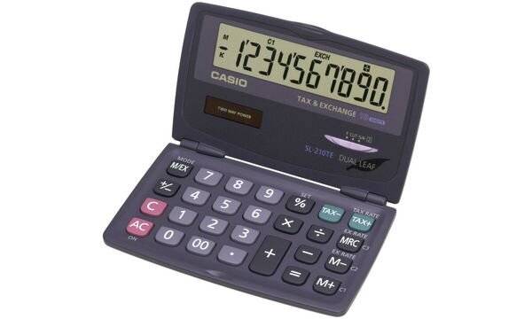 Casio SL-210TE Taschenrechner Anthrazit Display (Stellen): 10 solarbetrieben, batteriebetrieben (B x H x T) 120 x 12.5 x-3