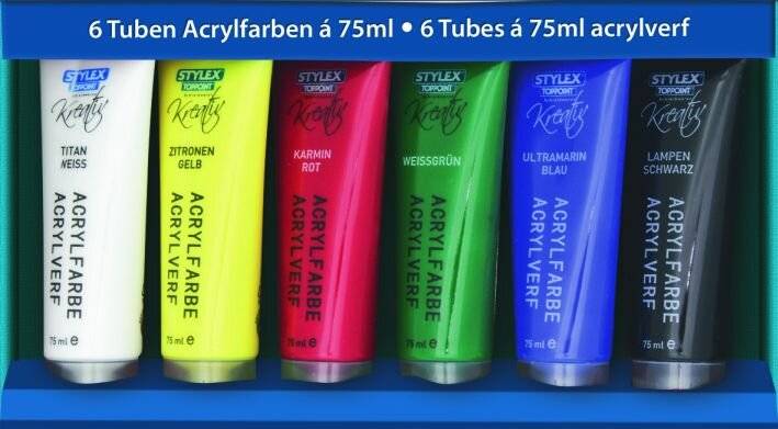 Acrylfarbe - 6 Tuben á 75 ml.-1