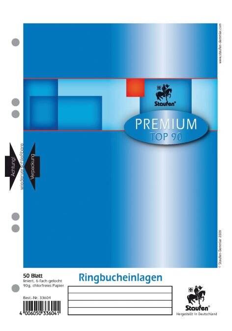 Ringbuch-Einlage A5 50Bl-3