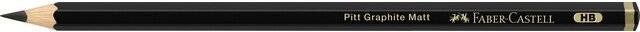 Graphitstift Pitt Mat HB 18 cm Holz grau-1