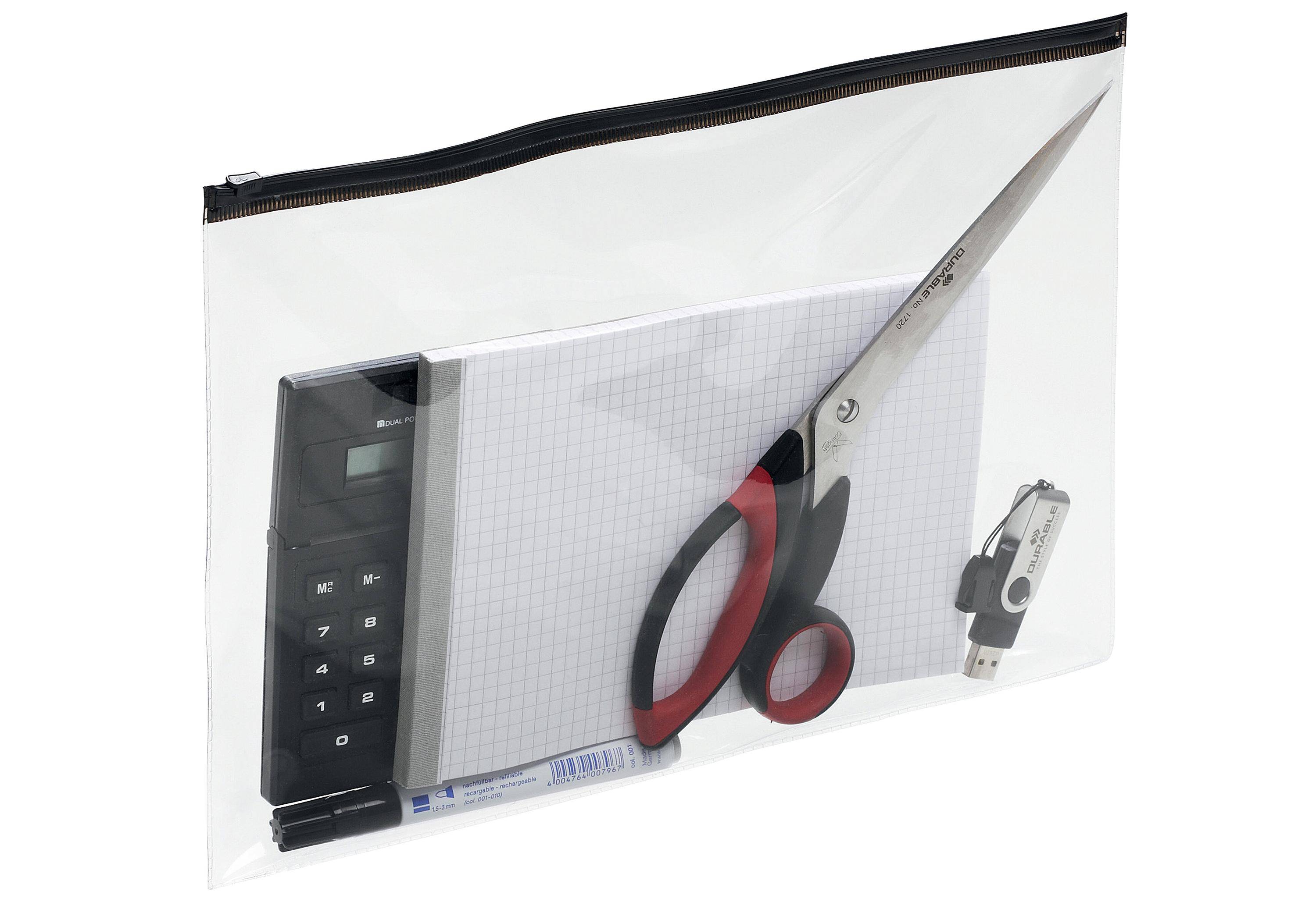 DURABLE Reißverschlusstasche Zip Bag DIN A4 transparent