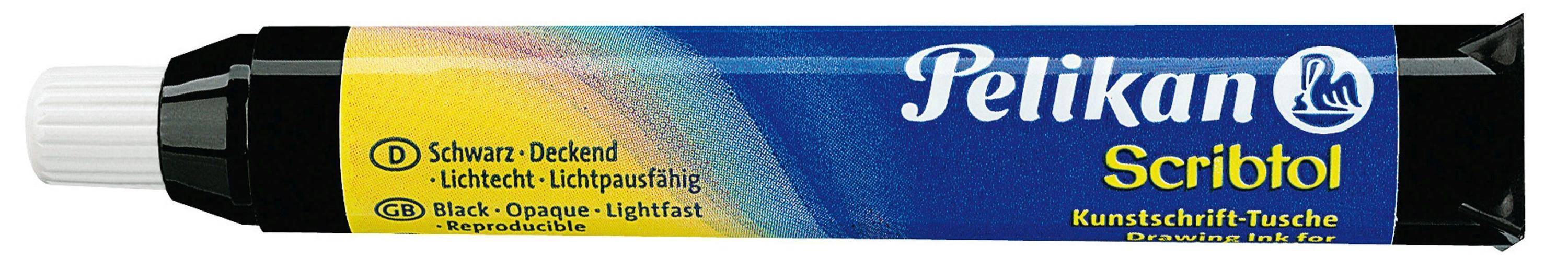 Kunstschrift-Tusche Scribtol®, Patrone mit Druckball+Pipette, 9 ml,-1