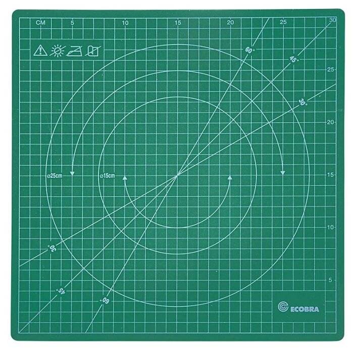 Schneideunterlage rotierend 31,5x31,5cm 6-lagig grün-5