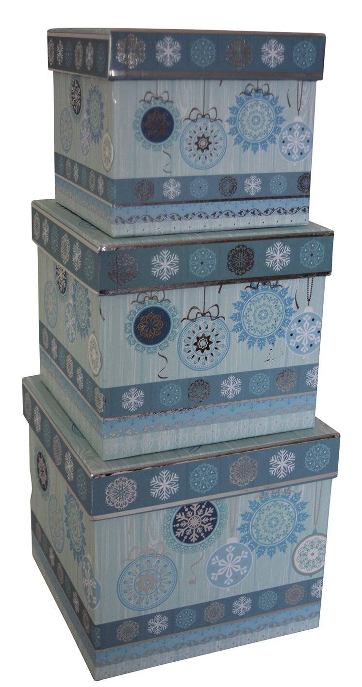 Weihnachtsgeschenkkarton - 3 tlg.,-1