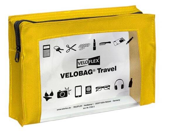 Reißverschlusstasche Velobag Travel A5 gelb-2
