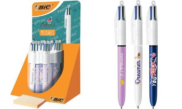 BIC Druckkugelschreiber 4 Colours Decors, 30er Display-2