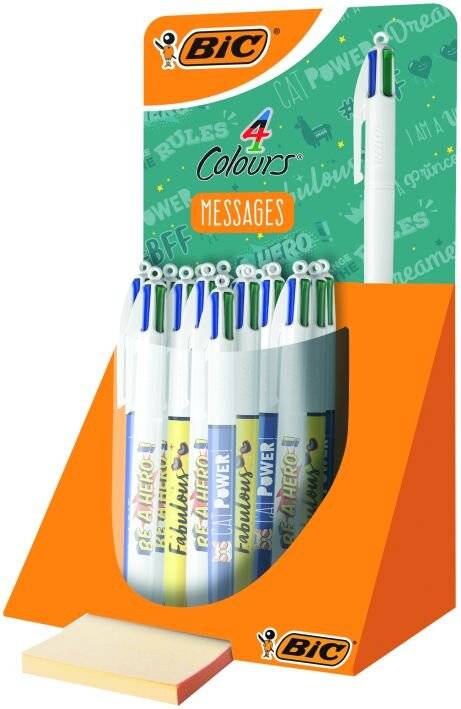 BIC Druckkugelschreiber 4 Colours Decors, 30er Display-1