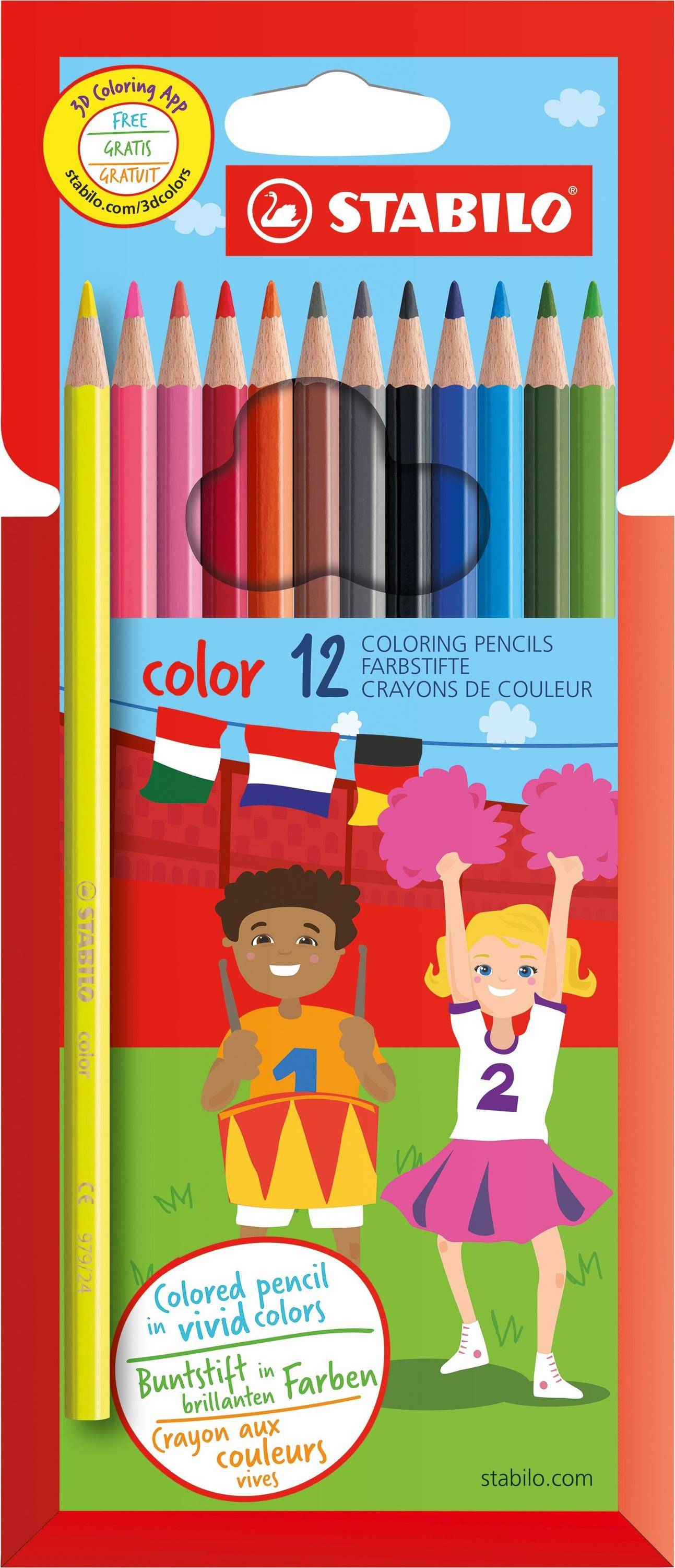 STABILO color Swano - Farbstift - verschiedene Farben - 2.5 mm (Packung mit 12)-2