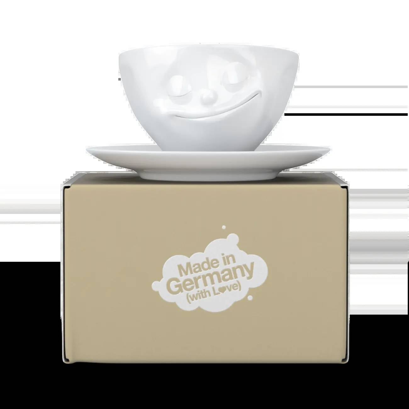 FIFTYEIGHT Kaffeetasse 200ml - Glücklich weiß Multimedia-Technik Tassen-0