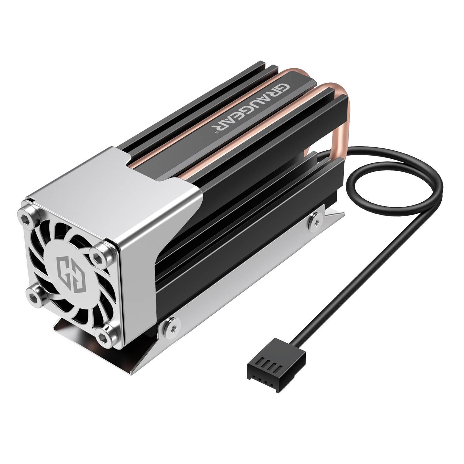 GrauGear Kühlkoerper SSD M.2NVMe mit PWM Lüfter retail - HDD-Kühler
