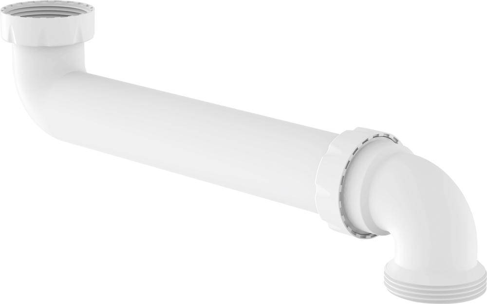 KS Raumspar-Spt- Ablaufbogen, Weiß, 1 1/2"IGx290mmx1 1/2"AG-0