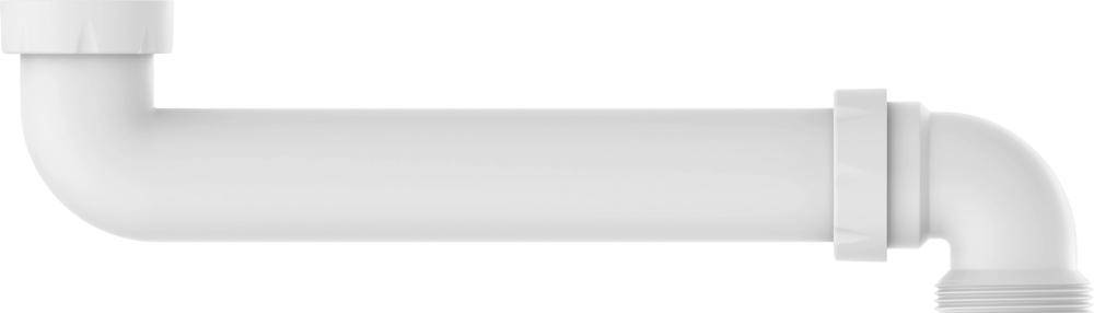 KS Raumspar-Spt- Ablaufbogen, Weiß, 1 1/2"IGx290mmx1 1/2"AG-2