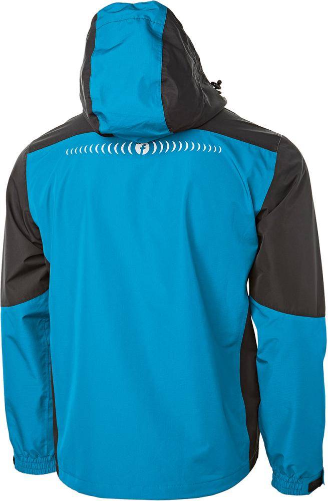 Regenjacke Plus türkis/schwarz Gr. L Fortis Elements-1