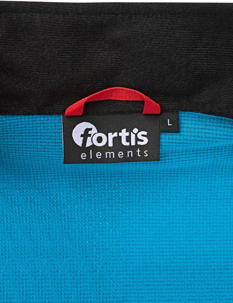 Tech-Fleecejacke türkis/schwarz meliert Gr. L Fortis Elements-3