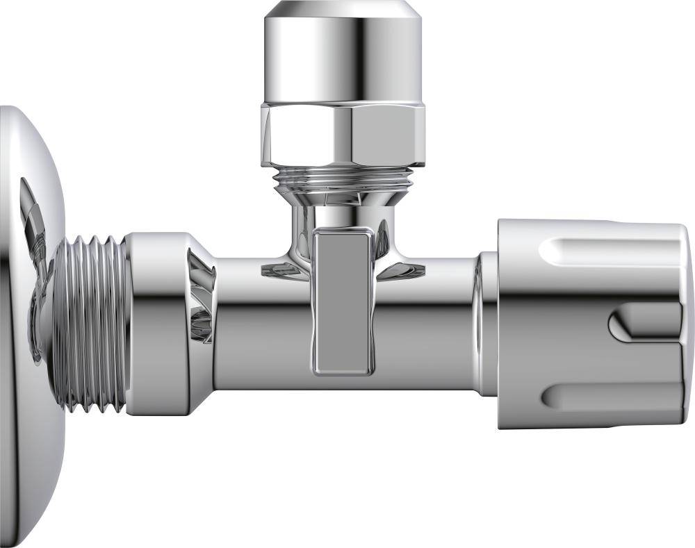 Eckventil, 3/8"AG x 3/8"AG x 10 mmQ, mit Schubrosette-2