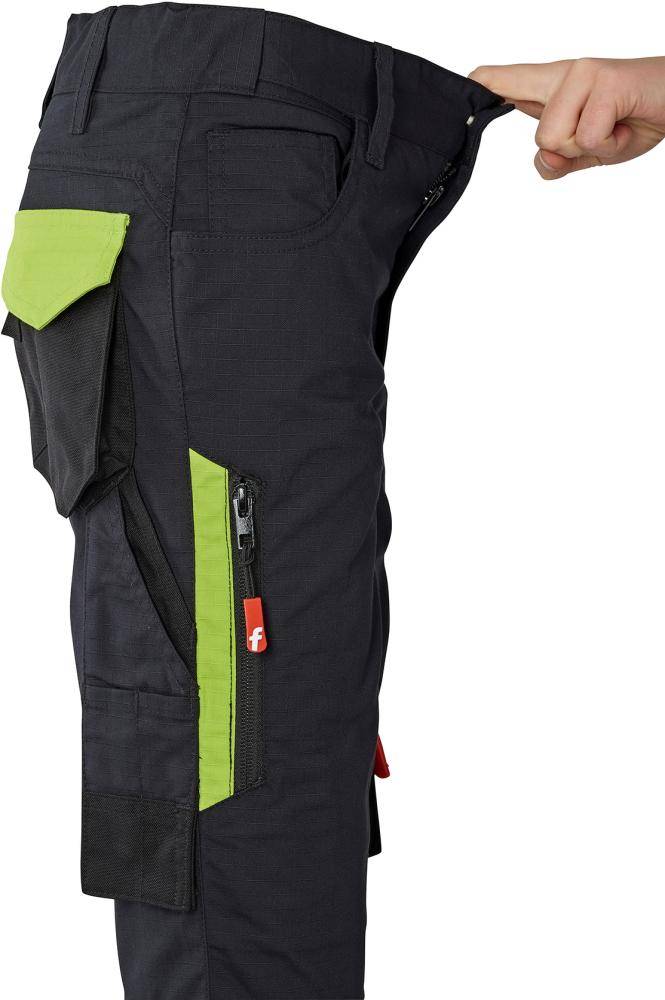FORTIS Kinder-Bermuda Performance schwarz/lime Gr. 98-104-2