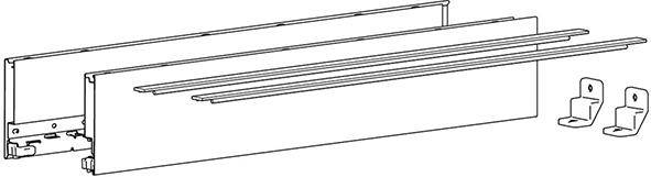 HETTICH Schubkastenzarge AvanTech YOU Set 650mm H101mm links und rechts silber-3