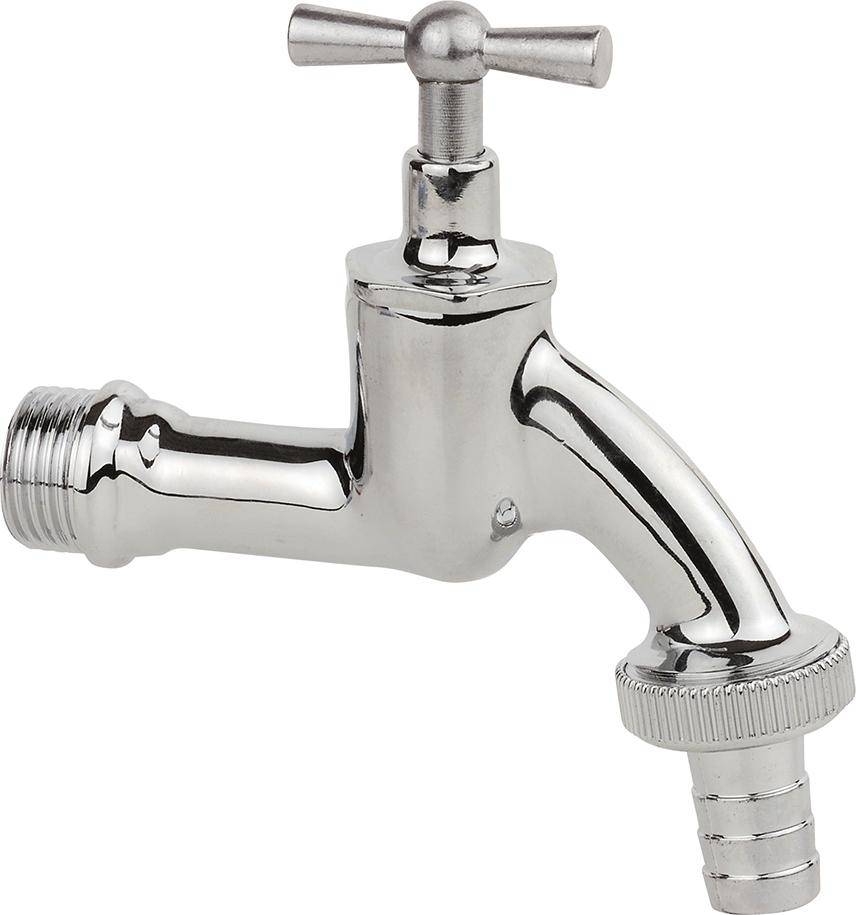 SCHÜTTE MS Auslaufventil Knebelgriff 1/2"AGx3/4"AGx1/2"T Chrom-0