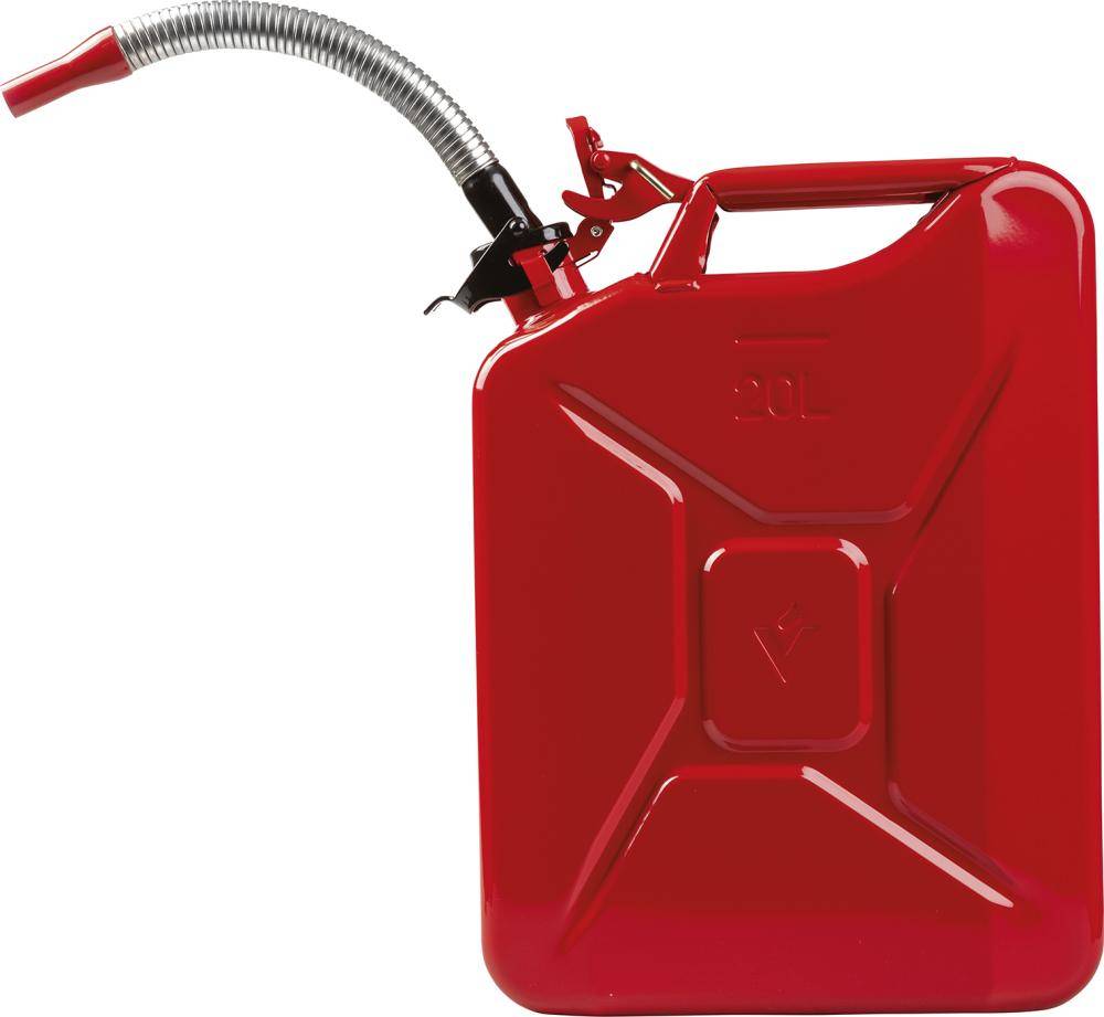Ausgießer Benzin mit flexiblem Metallrohr schwarz/rot-3