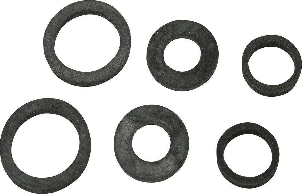 Schlauchverschraubungs- dichtung-Sortiment Gummi, für 1/2" 3/4" 1" (3x2)-0