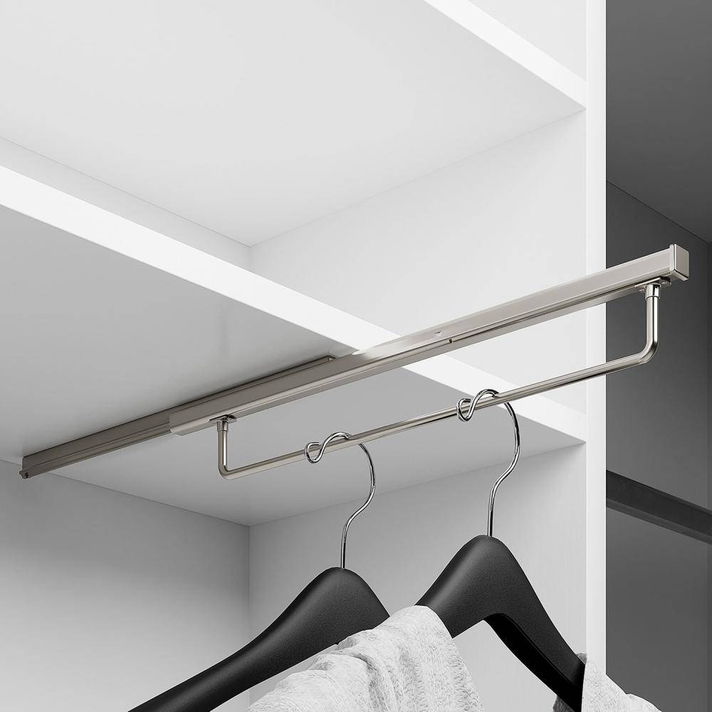 HETTICH Kleiderbügelhalter ausziehbar Quadro Korpustiefe 500mm L497mm silber-2