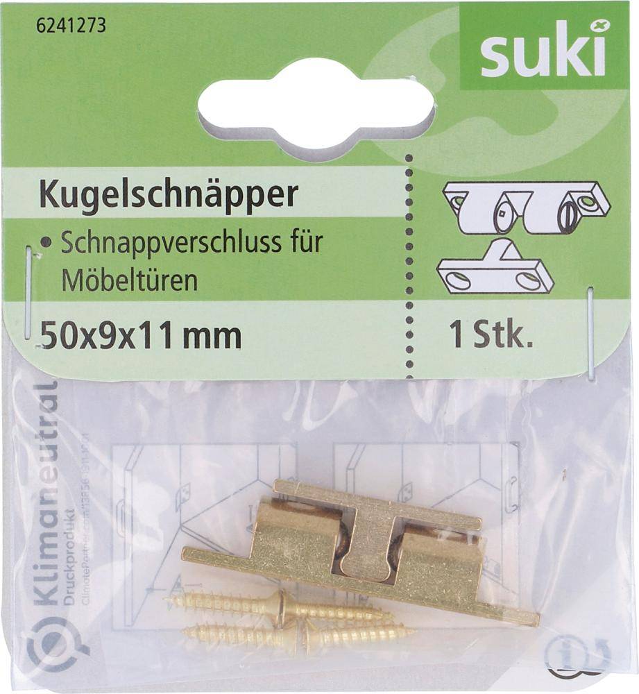 Kugelschnäpper, 50x 9x11mm,Messing,Pol Inhalt: 1-1