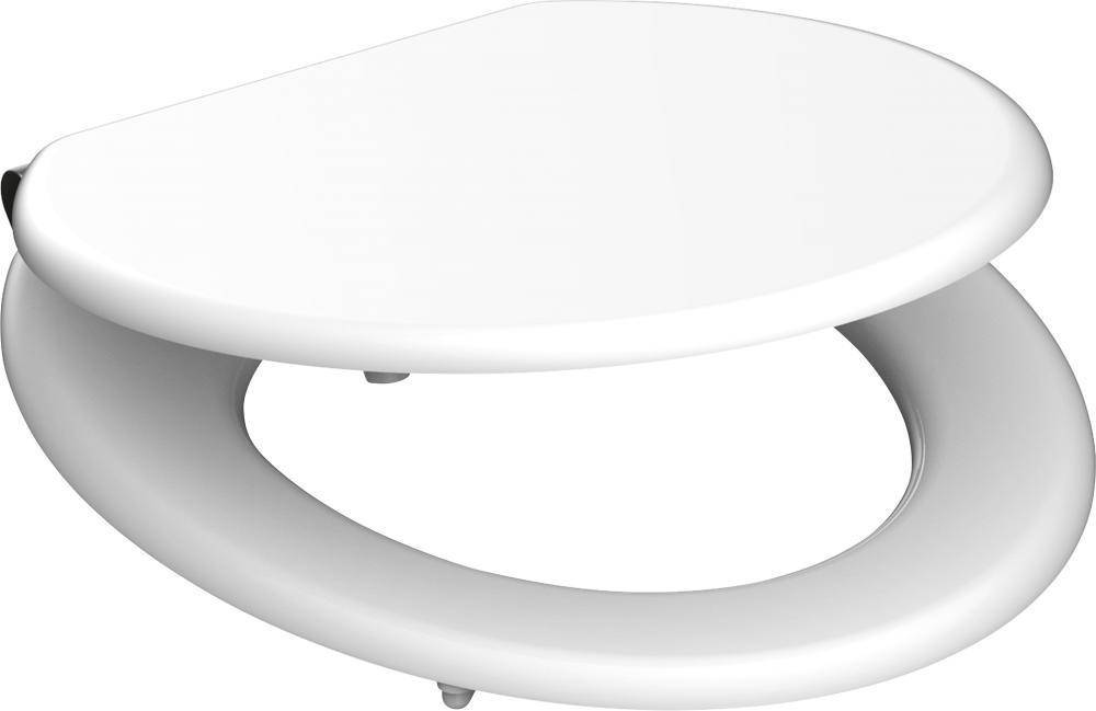 Holzkern WC-Sitz WHITE, mit Absenkautomatik mit Absenkautomatik-3