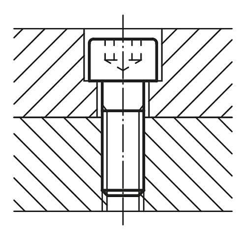 ZYLINDERSCHRAUBE MIT INNENSECHSKANT, DIN EN ISO4762 M05X60, SW=4, STAHL 8.8 BLANK (SCHWARZ)-2