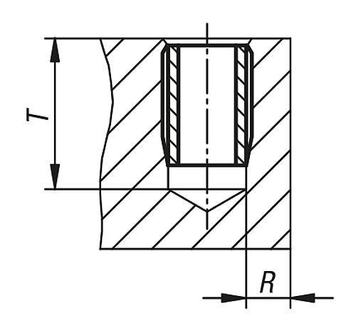 GEWINDEEINSATZ SELBSTSCHNEIDEND, MIT SCHNEIDBOHRUNG, M05, L=10, STAHL-2